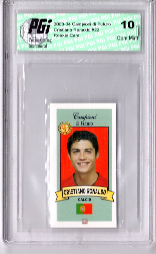 2003-2004 Campioni di Futuro "Cristiano Ronaldo" #22 Rookie Card PGI 10