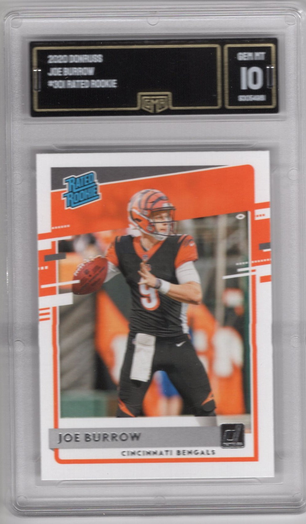 2020 DONRUSS JOE BURROW #301 RATED ROOKIE GEM MINT 10