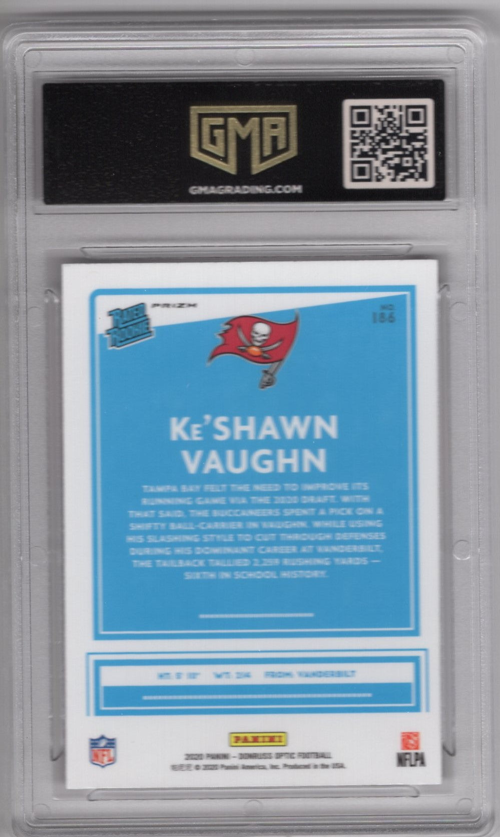 2020 DONRUSS OPTIC KE'SHAWN VAUGHN #186 RATED ROOKIE PURPLE SHOCK PRIZM