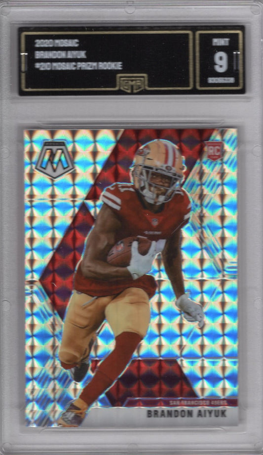 2020 MOSAIC BRANDON AIYUK #210 SILVER MOSAIC PRIZM ROOKIE