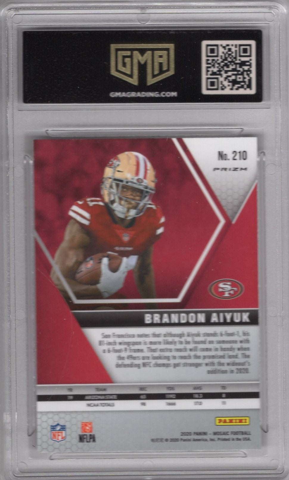 2020 MOSAIC BRANDON AIYUK #210 SILVER MOSAIC PRIZM ROOKIE