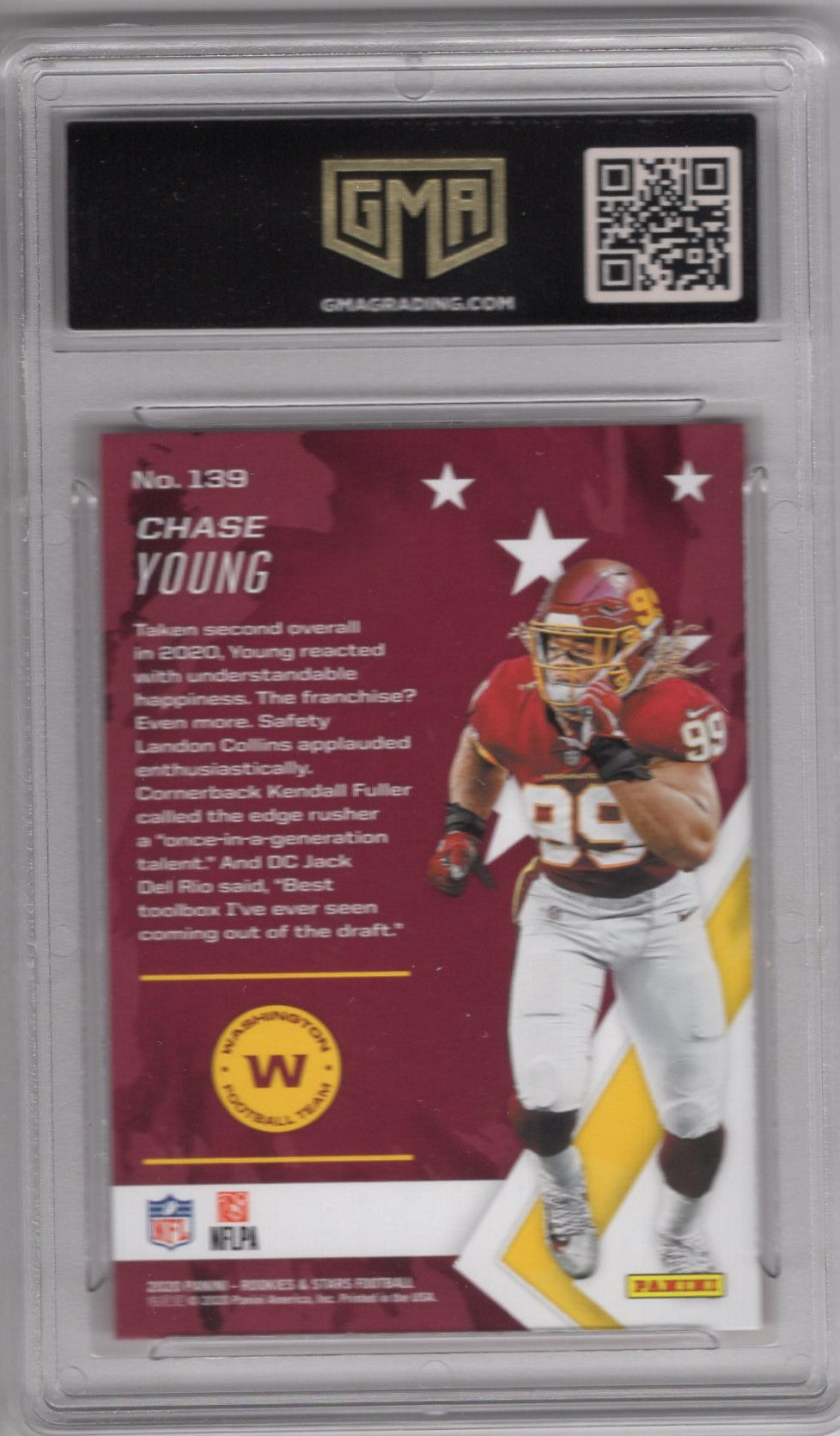 2020 ROOKIES AND STARS CHASE YOUNG RED/BLUE 21/35 ROOKIE CARD GEM MINT 10