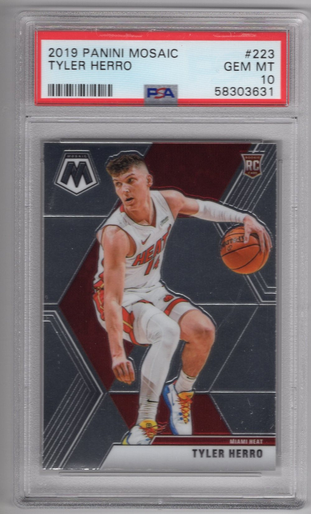 2019 PANINI MOSAIC TYLER HERRO #223 PSA 10 ROOKIE CARD