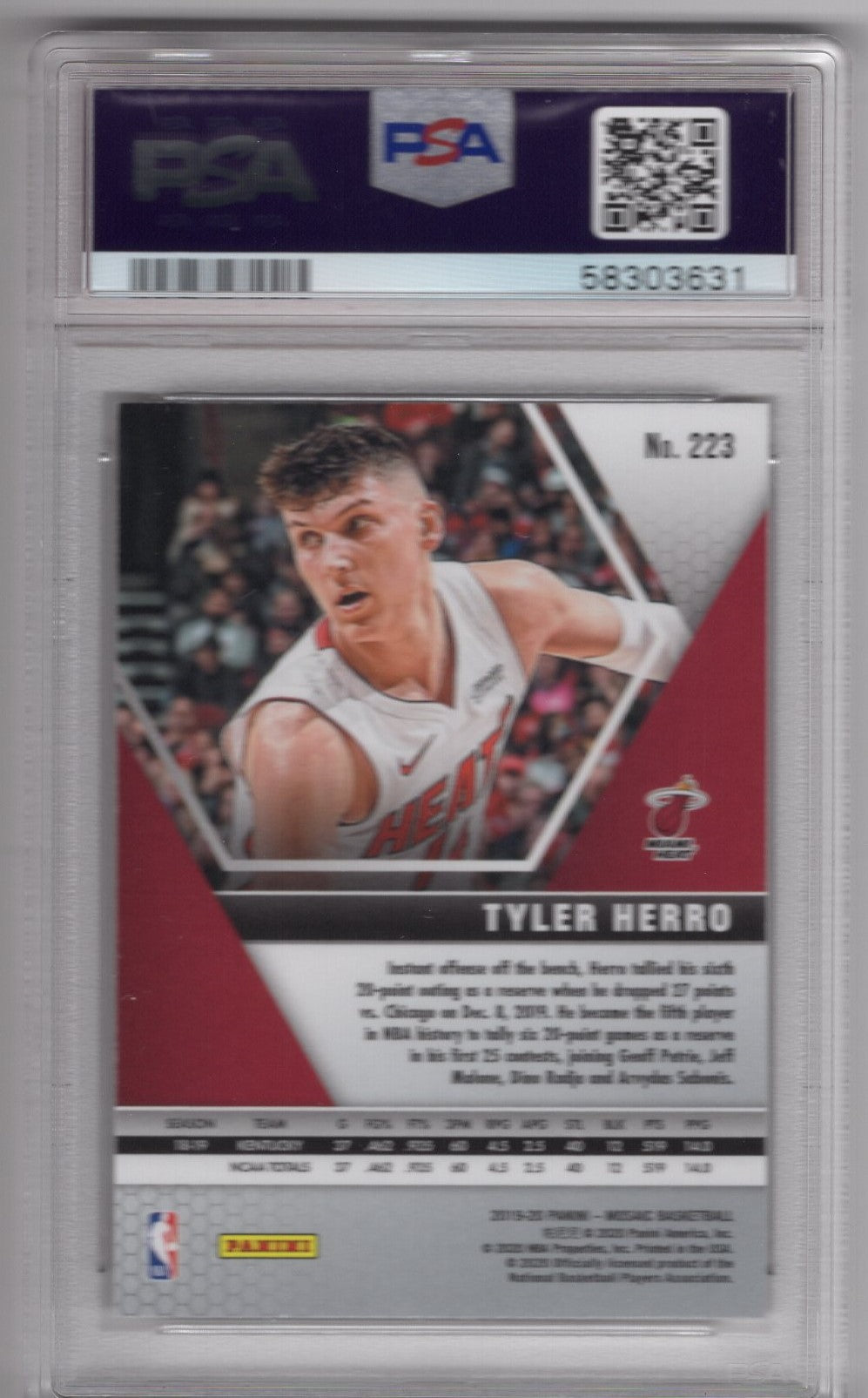 2019 PANINI MOSAIC TYLER HERRO #223 PSA 10 ROOKIE CARD