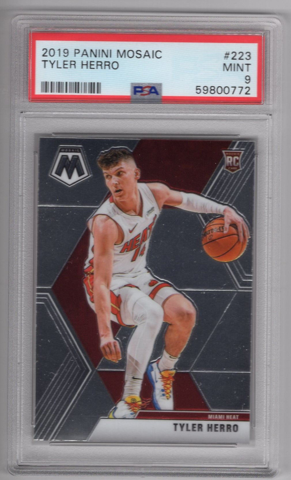 2019 PANINI MOSAIC TYLER HERRO PSA 9 ROOKIE CARD #223