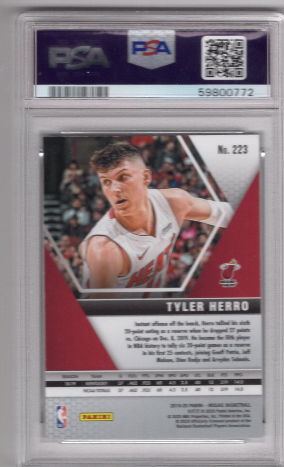 2019 PANINI MOSAIC TYLER HERRO PSA 9 ROOKIE CARD #223