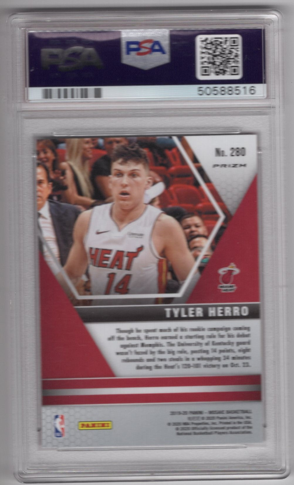 2019 PANINI MOSAIC TYLER HERRO REACTIVE ORANGE PSA 9 ROOKIE CARD