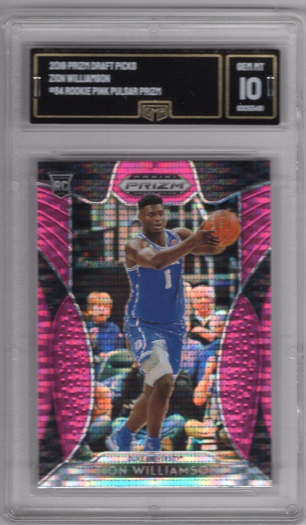 2019 PRIZM DRAFT PICKS ZION WILLIAMSON #64 PINK PULSAR PRIZM GEM MINT 10