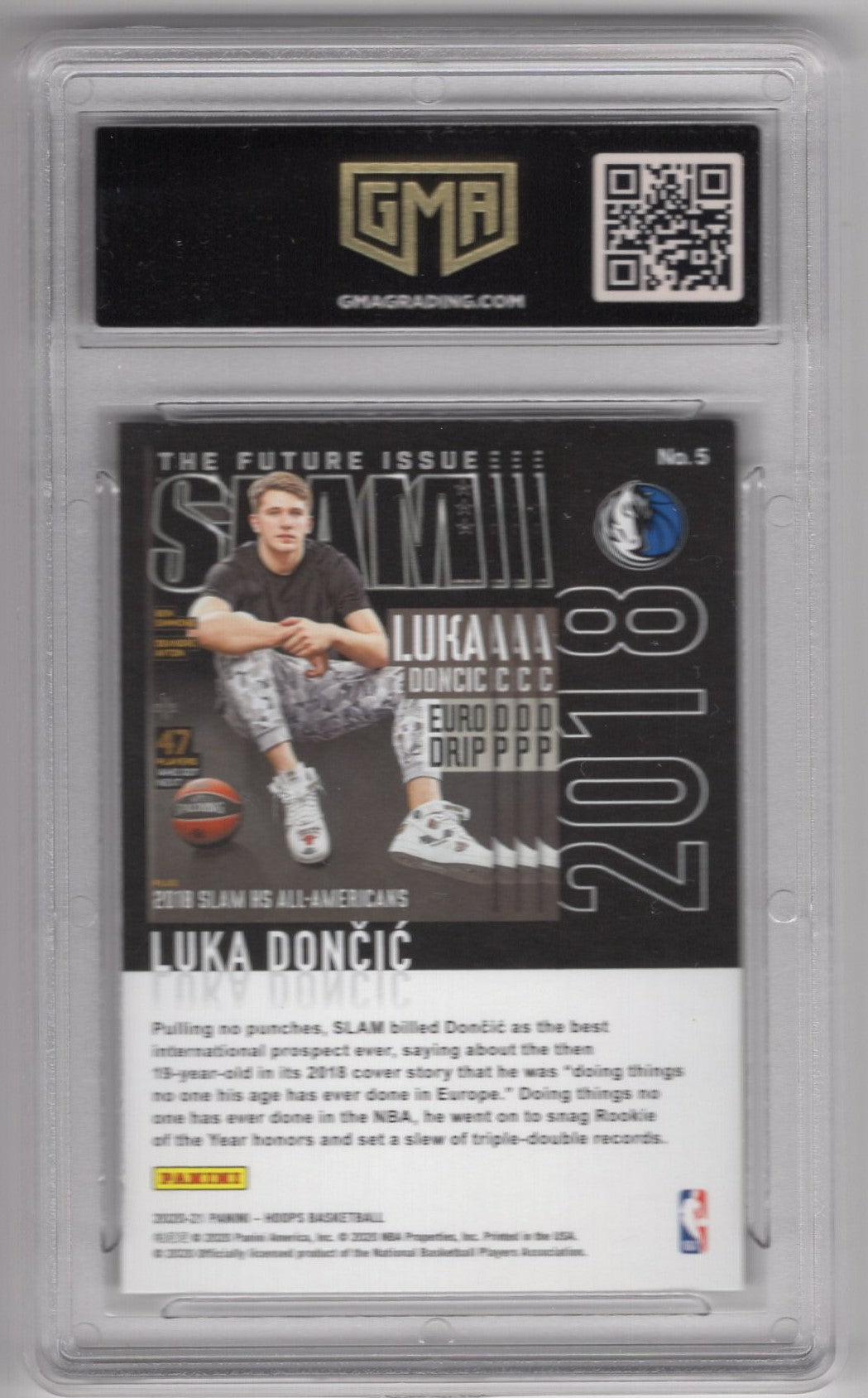 2020 NBA HOOPS LUKA DONCIC #5 SLAM MAGAZINE MINT 9