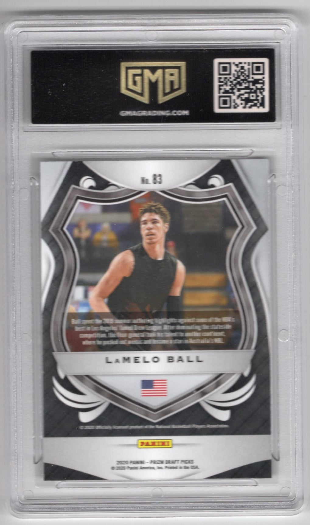 2020 PRIZM DRAFT LAMELO BALL #83 CRUSADE GEM MINT 10