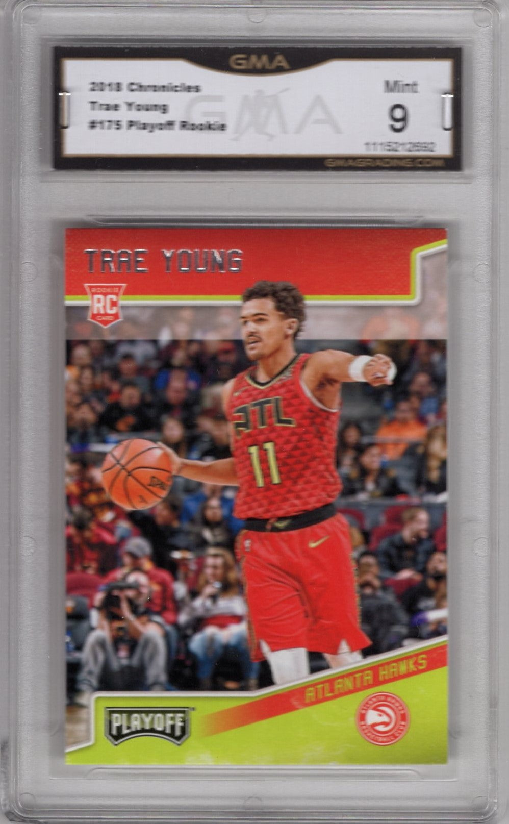 2018 PLAYOFF NBA TRAE YOUNG ROOKIE #175 MINT 9