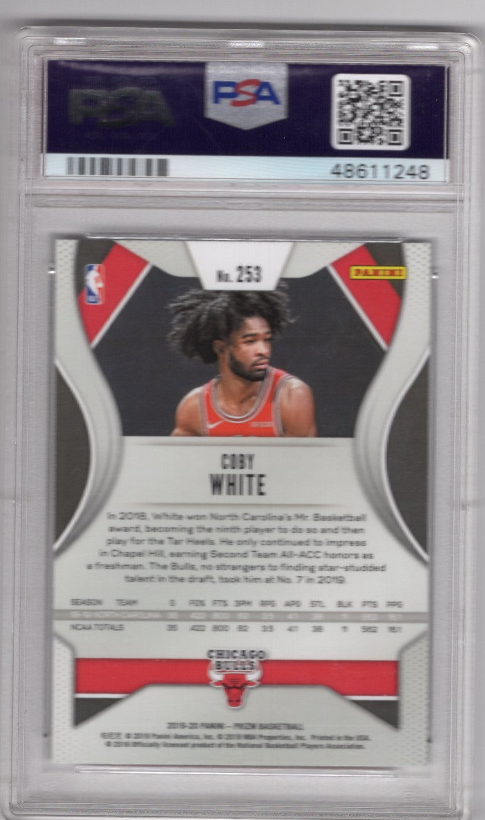 2019 PANINI PRIZM COBY WHITE #253 PSA 9 ROOKIE CARD