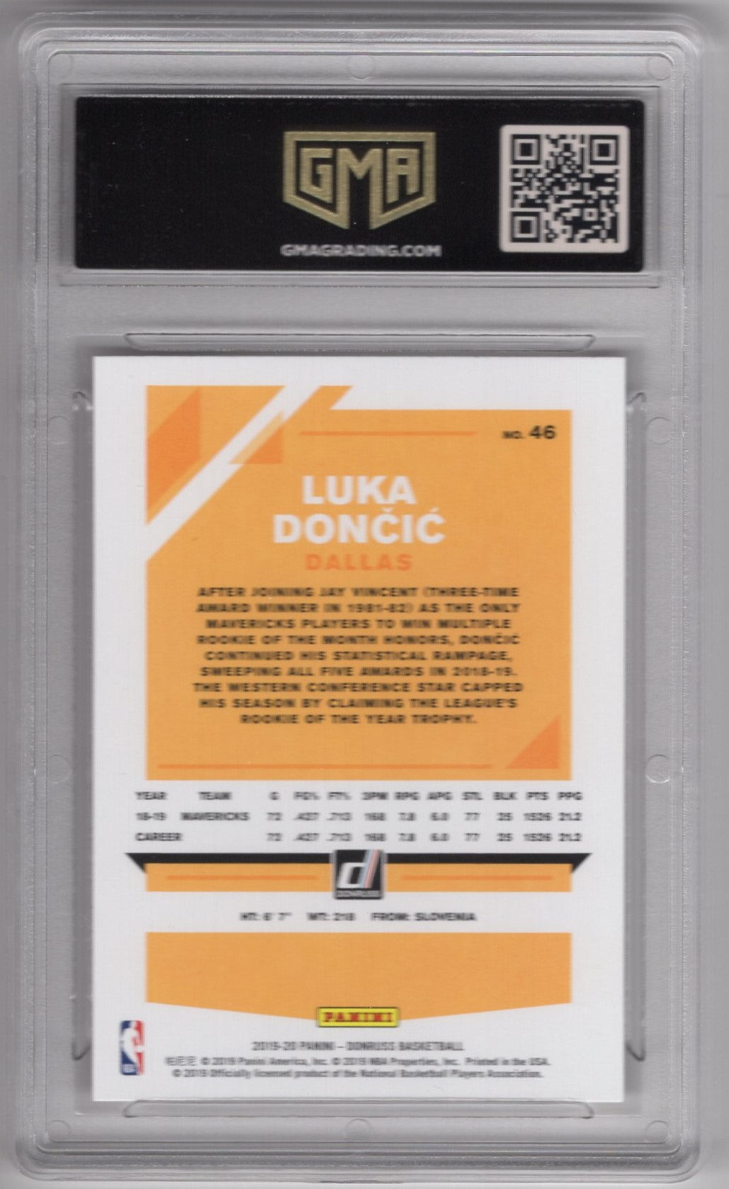 2019 DONRUSS LUKA DONCIC #46 MINT 9