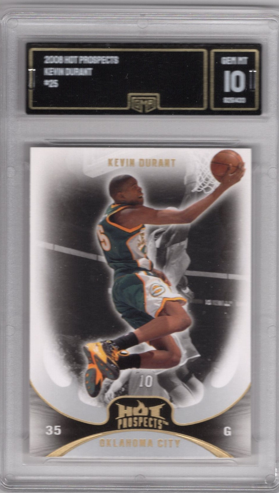 2008 FLEER HOT PROSPECTS KEVIN DURANT #25 GEM MINT 10