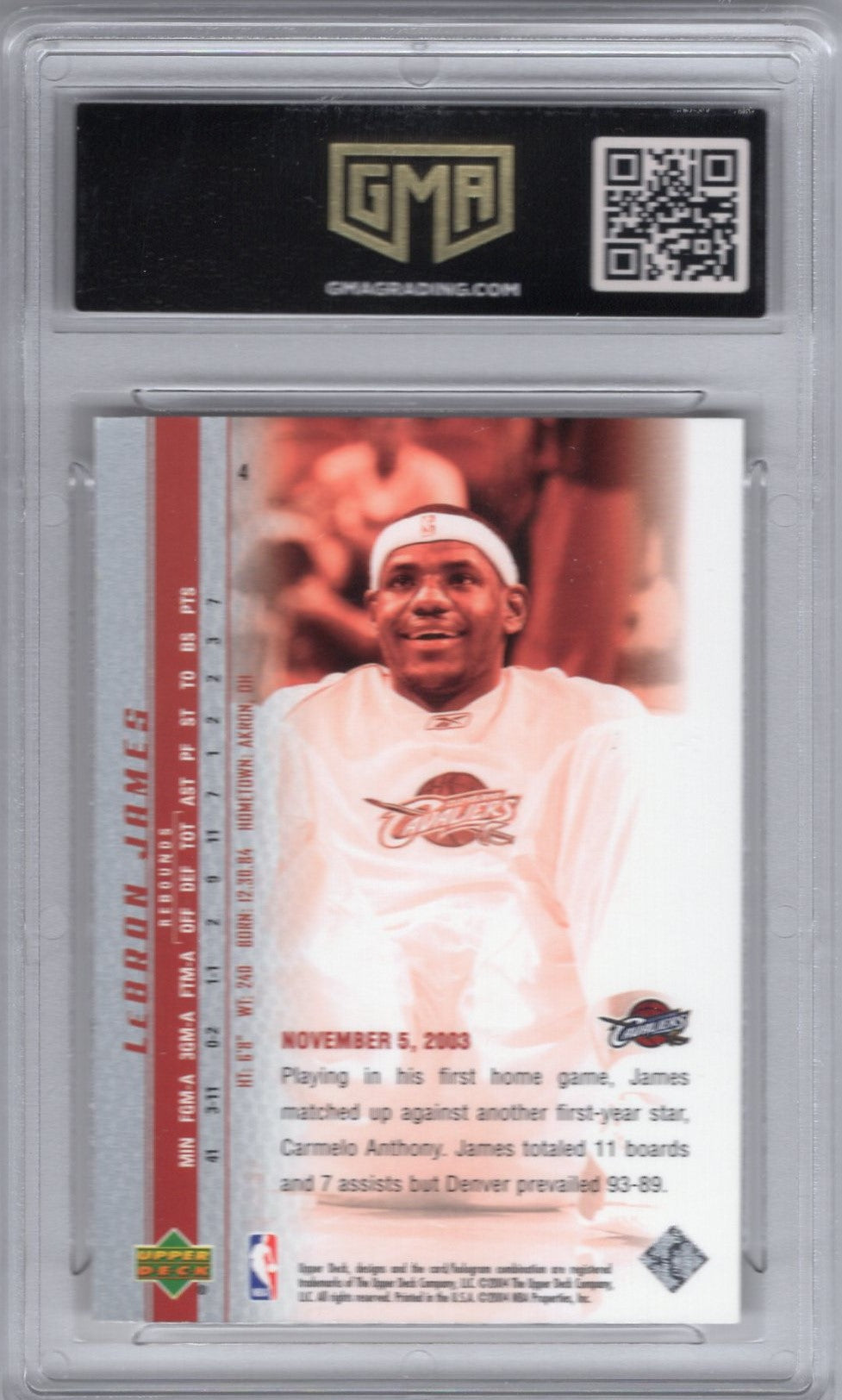 2003 UPPER DECK LEBRON JAMES #4 PHENOMENAL BEGINNING ROOKIE GEM MINT 10