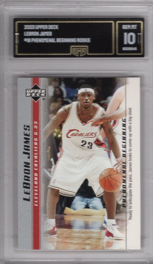 2003 UPPER DECK LEBRON JAMES #19 PHENOMENAL BEGINNING ROOKIE GEM MINT 10