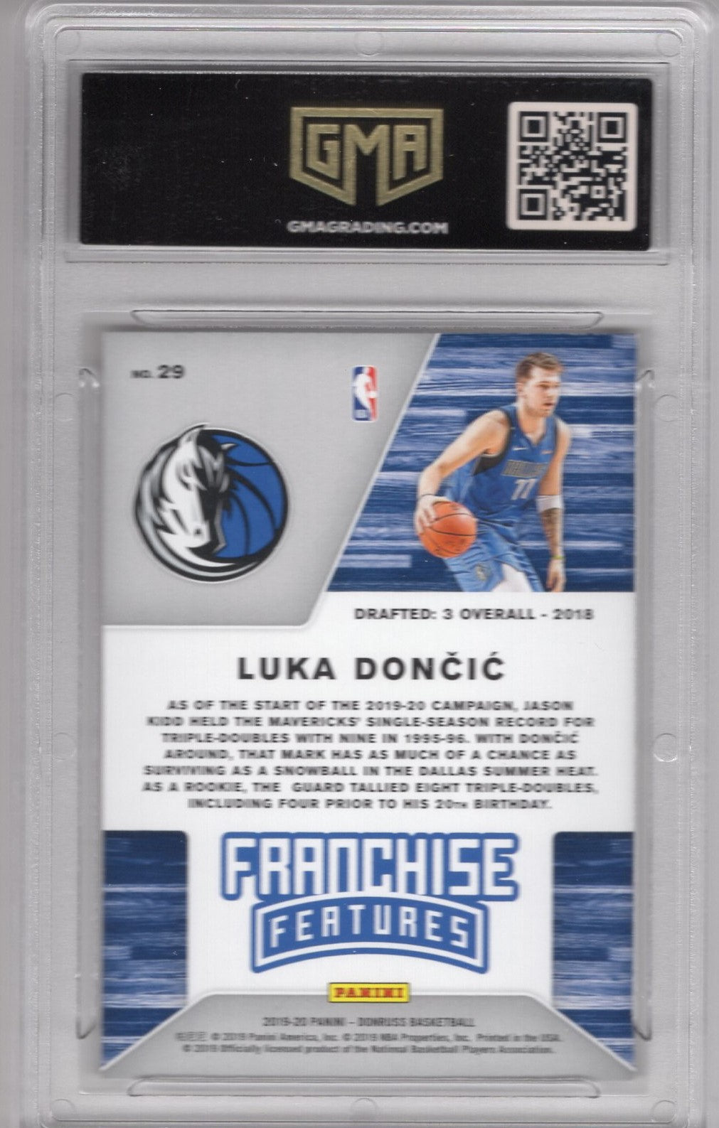 2019 DONRUSS LUKA DONCIC #29 FRANCHISE FEATURES MINT 9