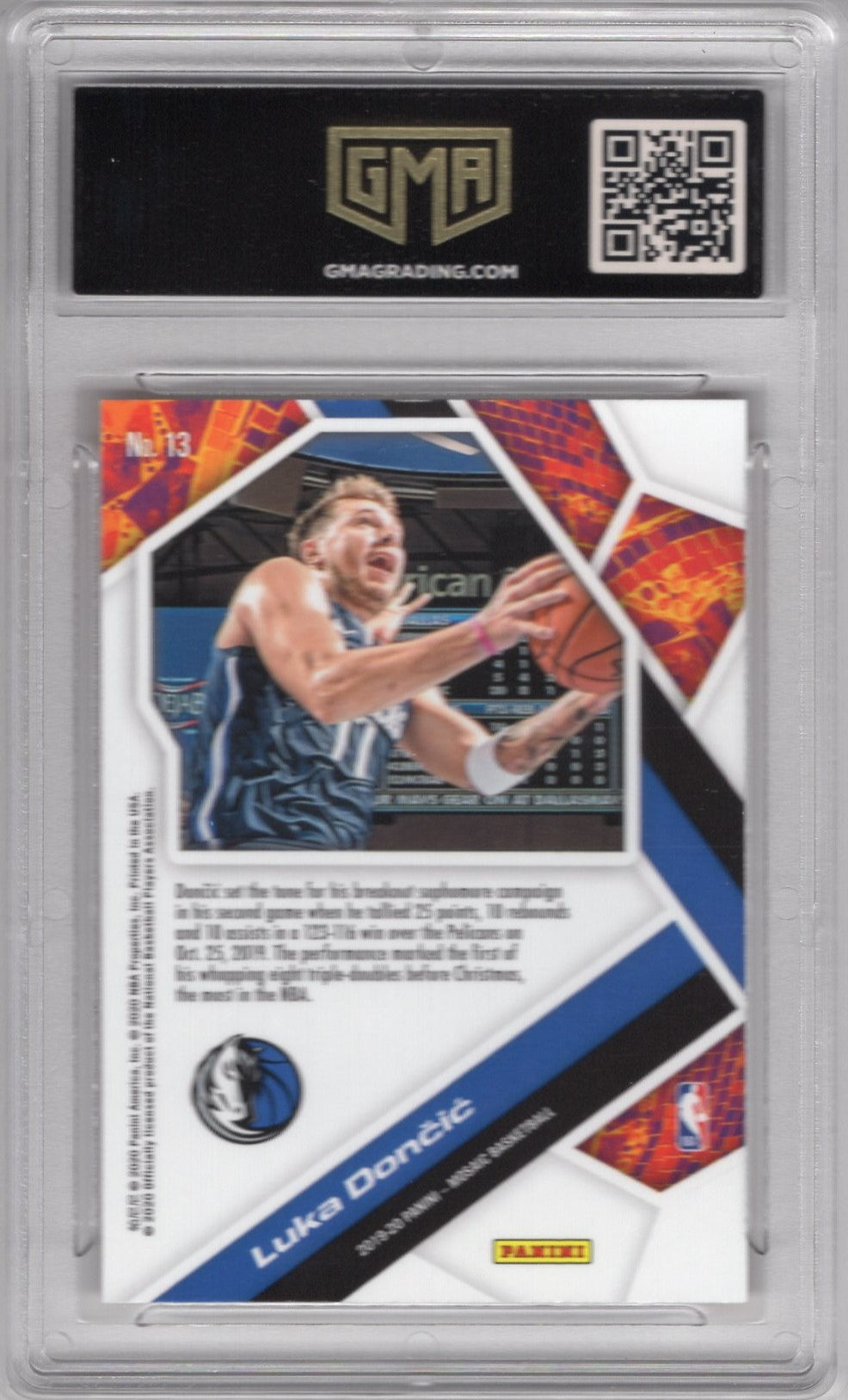 2019 PANINI MOSAIC LUKA DONCIC #13 WILL TO WIN GEM MINT 10