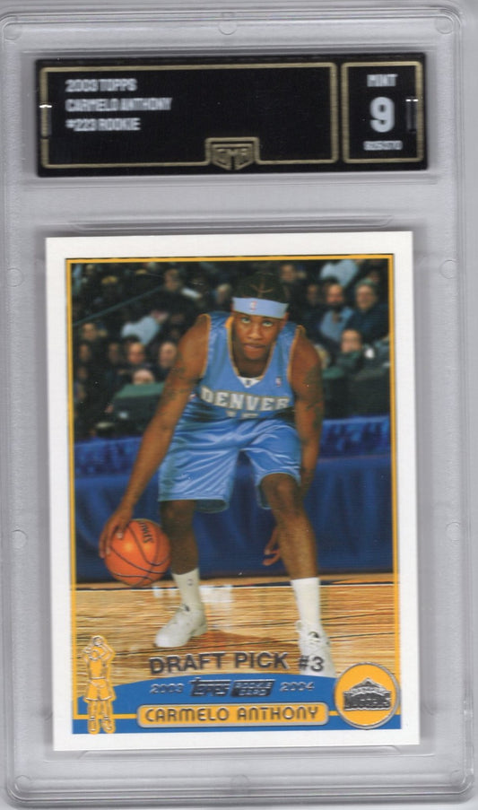 2003 TOPPS DRAFT PICK CARMELO ANTHONY #223 ROOKIE CARD