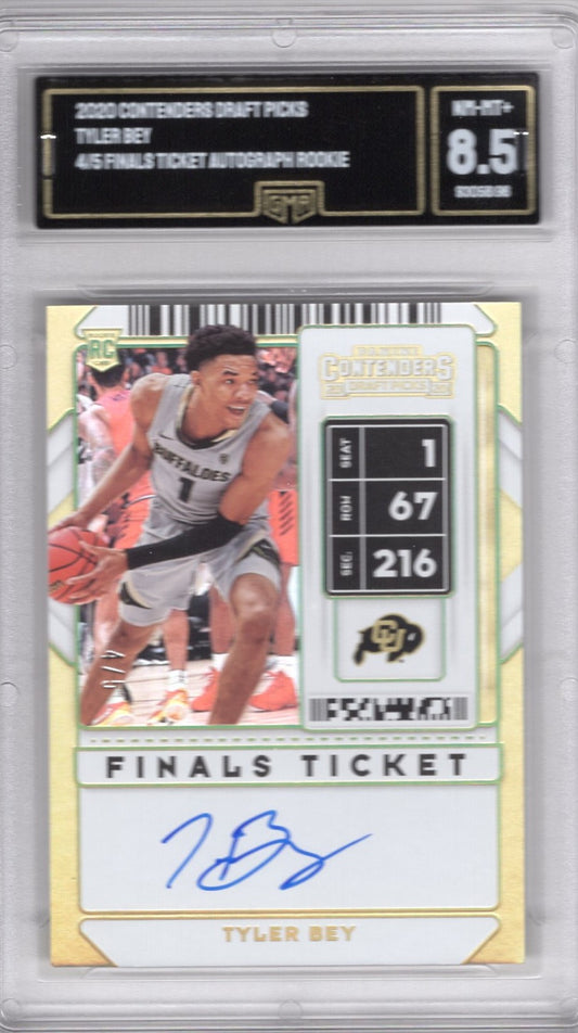 2020 PANINI CONTENDERS DRAFT PICKS TYLEY BEY 4/5 SSP GOLD ROOKIE AUTOGRAPH FINALS TICKET