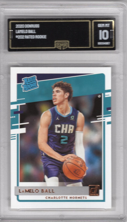 2020 DONRUSS RATED ROOKIE LAMELO BALL #202 GEM MINT 10