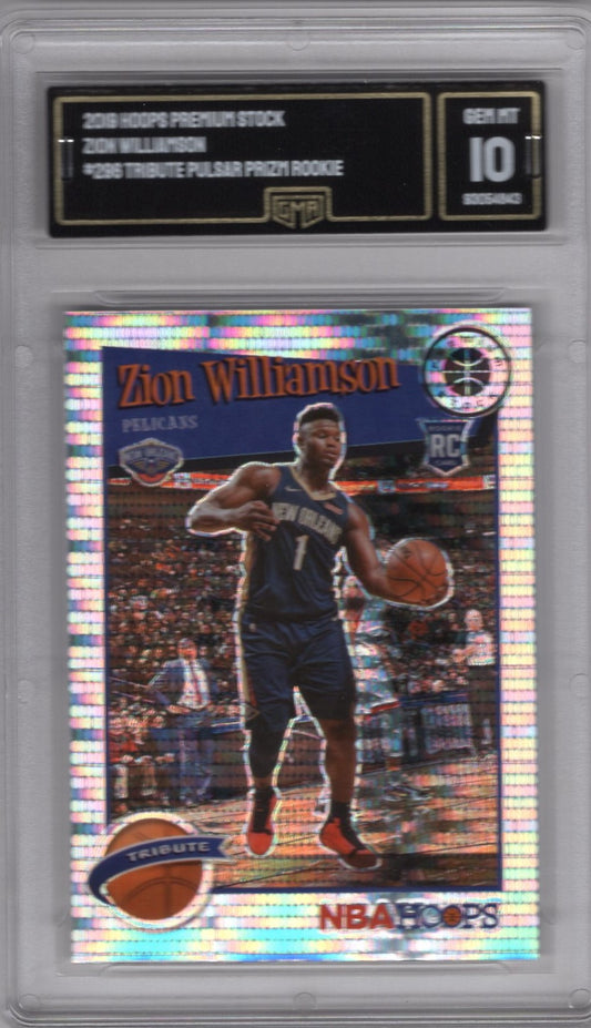 2019 NBA HOOPS ZION WILLIAMSON #296 TRIBUTE PULSAR ROOKIE PRIZM