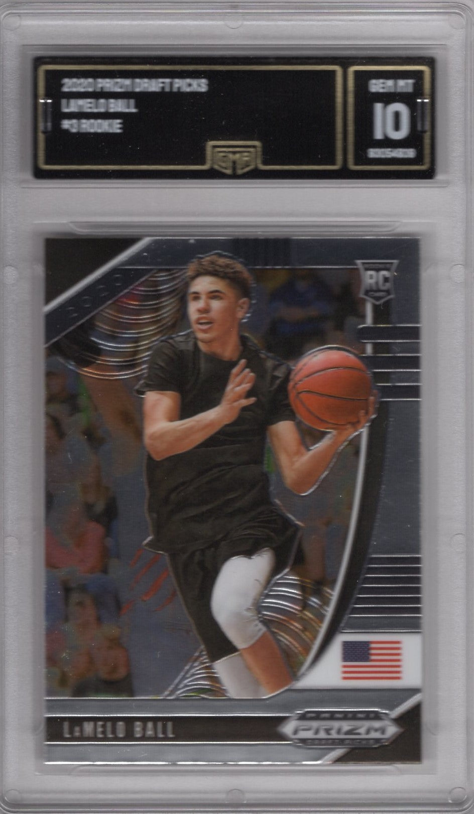 2020 PANINI PRIZM DRAFT PICKS LAMELO BALL #3 ROOKIE CARD GEM MINT 10