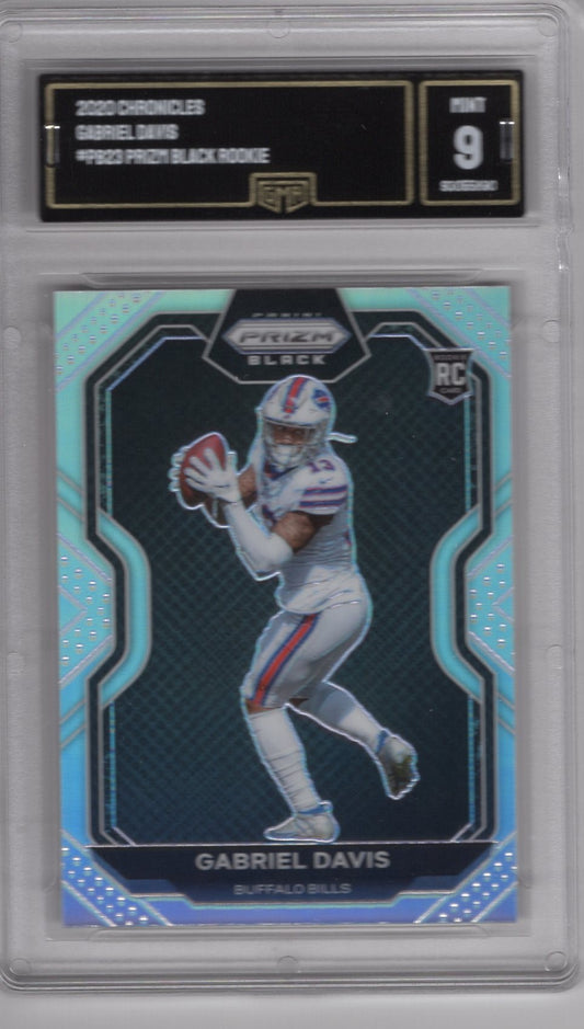 2020 PANINI BLACK PRIZM GABRIEL DAVIS SILVER PRIZM ROOKIE CARD MINT 9