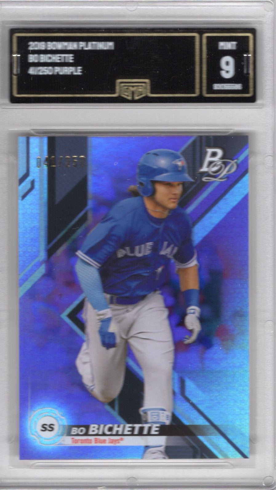 2019 BOWMAN PLATINUM BO BICHETTE TOP PROSPECT #TOP-82 PURPLE 41/250