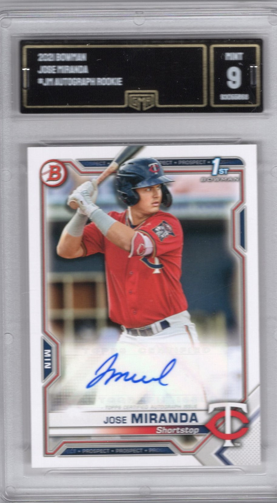 2021 BOWMAN JOSE MIRANDA 1ST BOWMAN ROOKIE AUTO