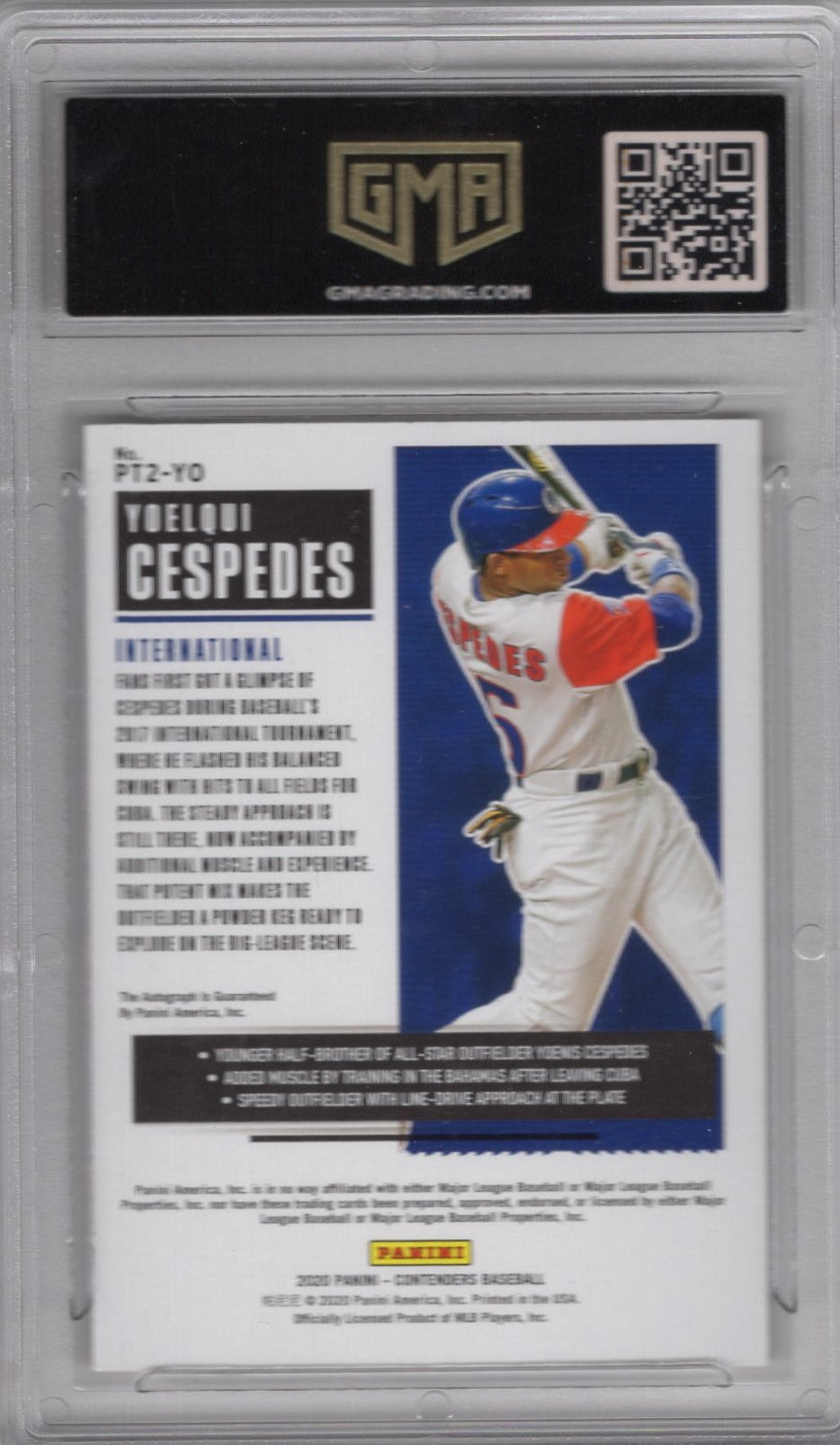 2020 PANINI CONTENDERS YOELQUI CESPEDES 3/10 PROSPECT Autograph building blocks 10